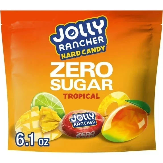 Jolly Rancher Zero Sugar Tropical Fruit Flavored Hard Candy, Bag 6.1 oz gallery