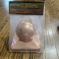 5.5″ x 5.5″ Solid Copper Ball Post Cap for True/Actual 5.5″ x 5.5″ Wood Posts