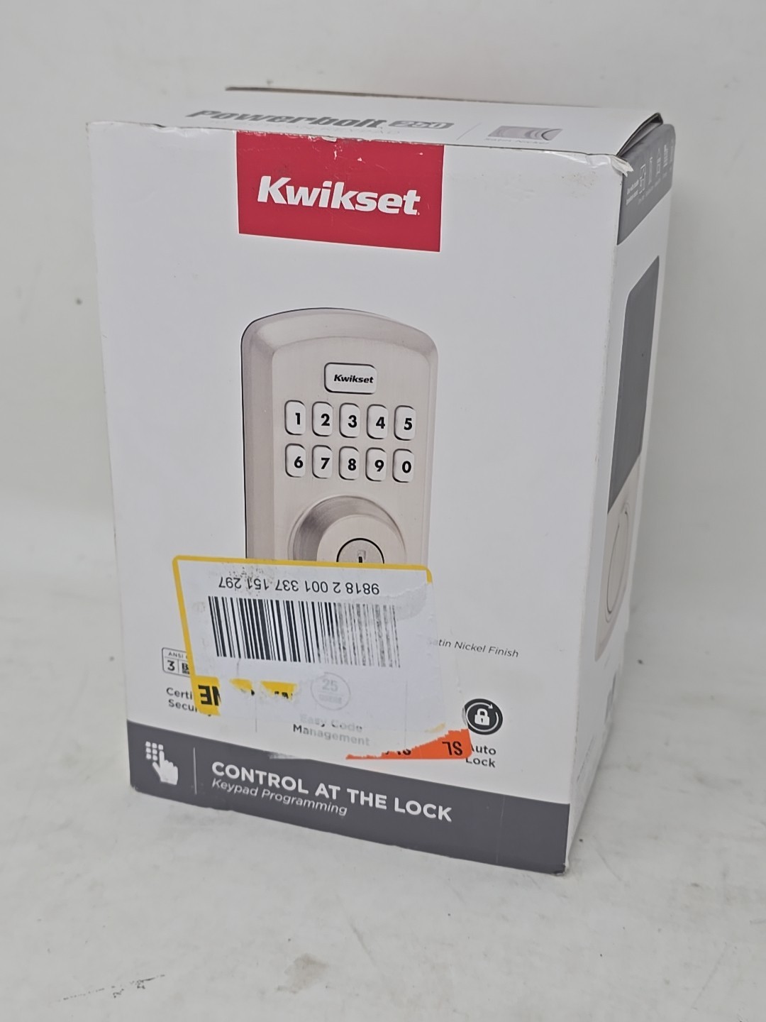 Kwikset Powerbolt 250 Satin Nickel Electronic Deadbolt Door Lock w/ 10-Button gallery