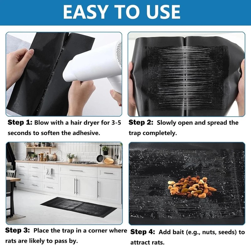 6 Pack Large Mice Mouse Glue Traps Rodent Catcher Rat Board Indoor Super Sticky gallery