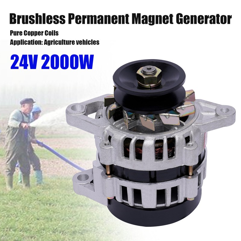 2000W Permanent Magnet Synchronous Generator PMA Brushless Generator Low Rpm gallery