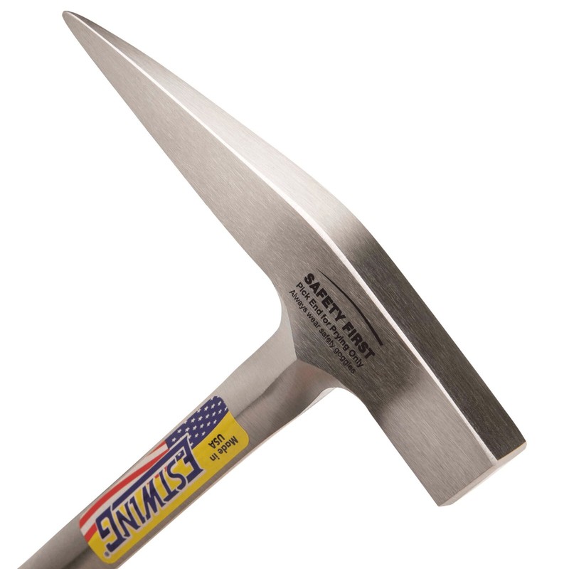 Estwing E13P Lightweight Rock Pick, Smooth Face, Genuine Leather Grip, USA Made gallery