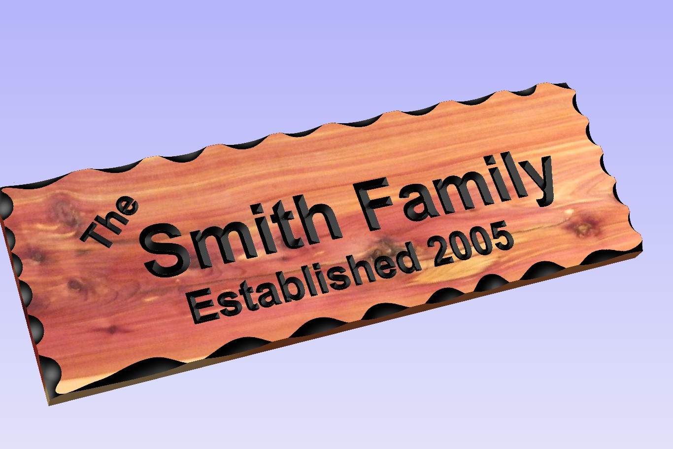 Personalized Custom Carved Cedar Wood Sign - Last Name Rustic Plaque Home Decor gallery