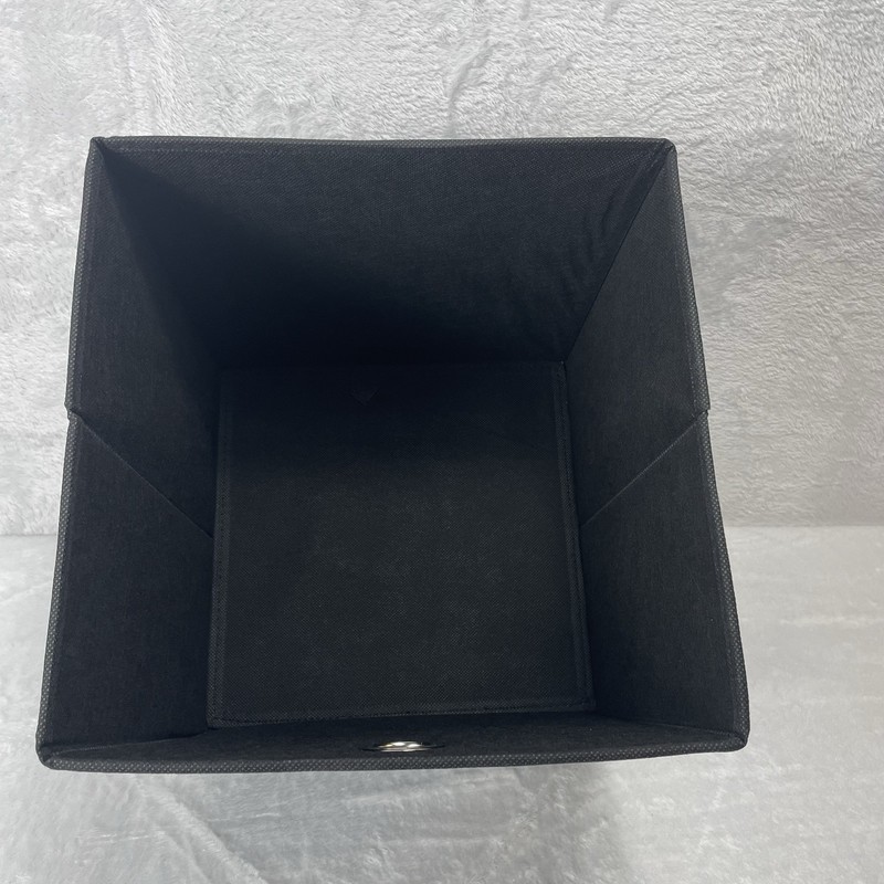 Room Essentials 11" Fabric Cube Storage Bin Black Case of 6 gallery