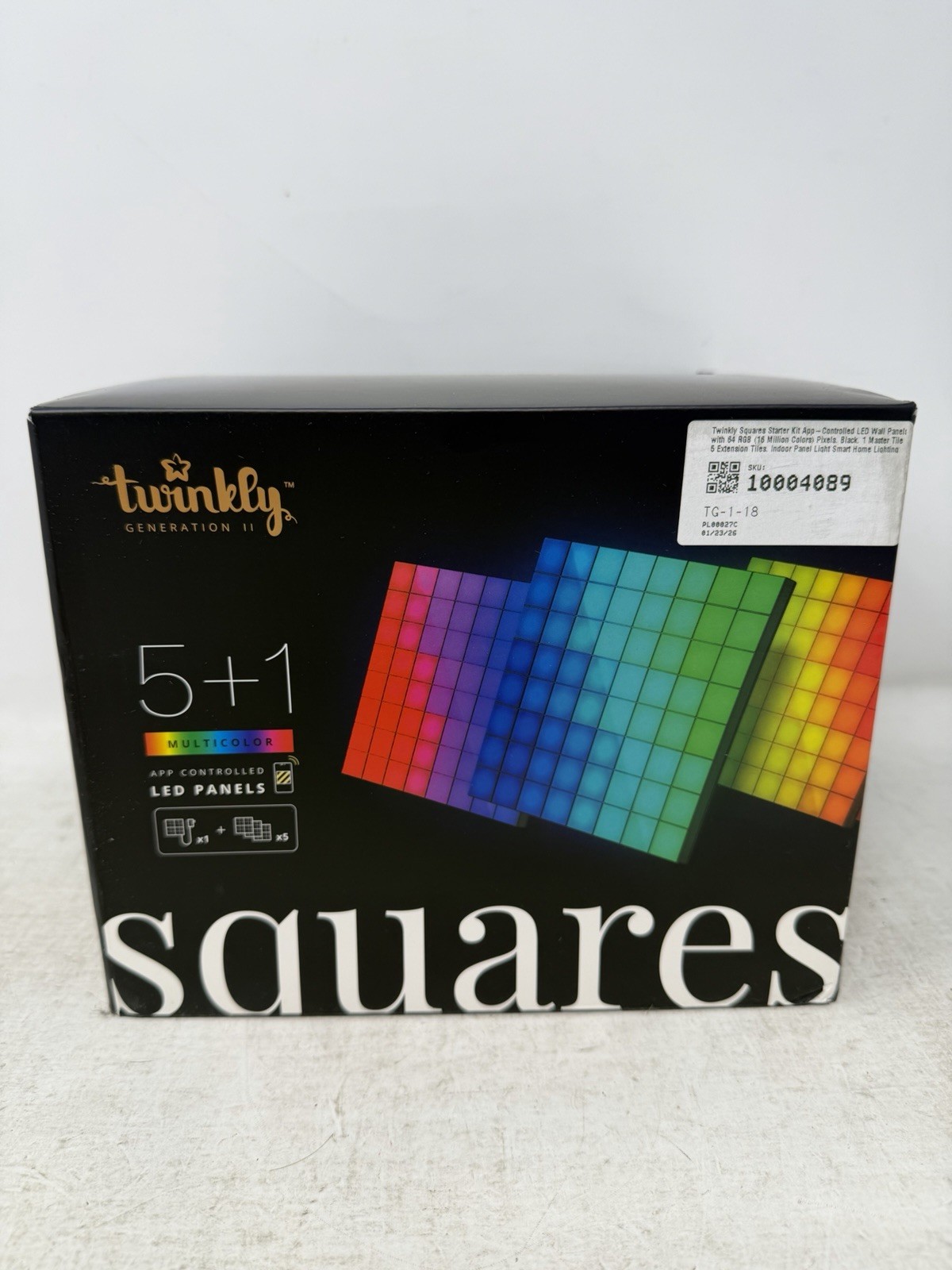 Twinkly Squares Panels Starter Kit, Multicolor, 64 RGB LED, 6 Panels gallery