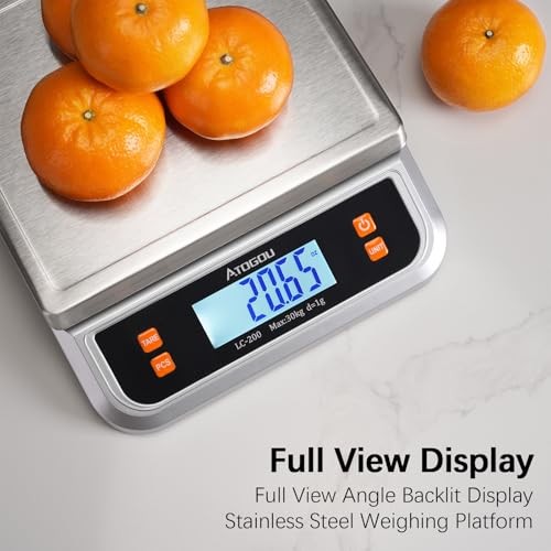 88lb Food Scale, Commercial Kitchen Scale Plug-in Usable Silver 88 lb (40 kg) gallery