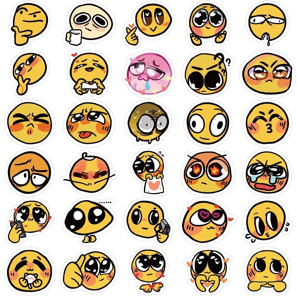 20 Random Smiley Face Yellow Emoji Stickers Decals Hydro Car Yeti Free Shipping! gallery