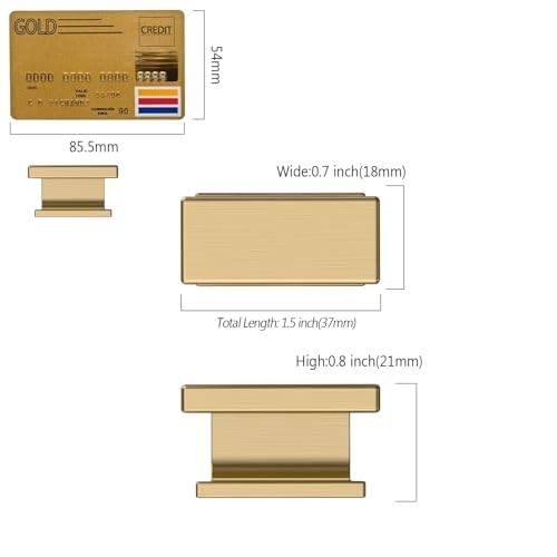 Cabinet Knobs 1.46 Inch(37mm) Solid Gold 1.46"/37MM Champagne Bronze 10 Pack gallery