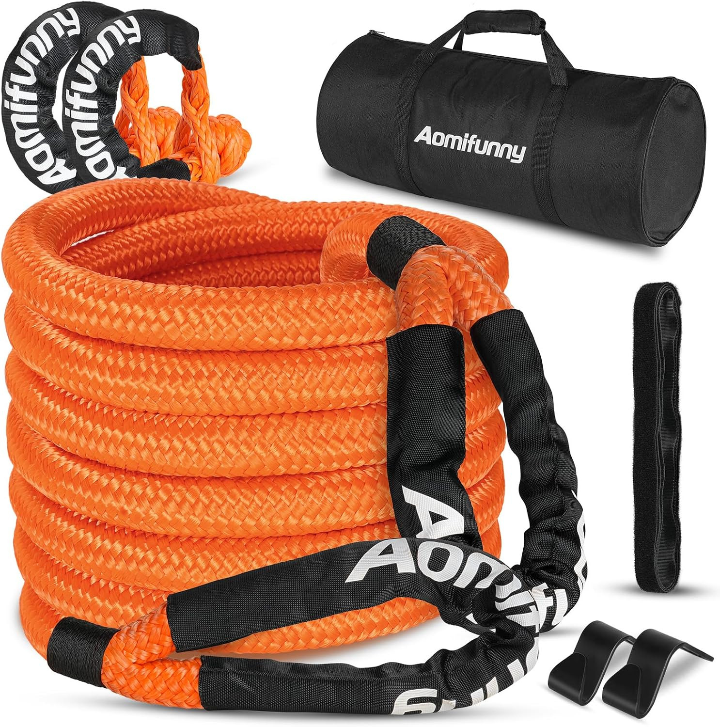 1" X30Ft Kinetic Recovery Tow Rope Kit, 48,800 Lbs Break Strength, 35% Elasticit gallery