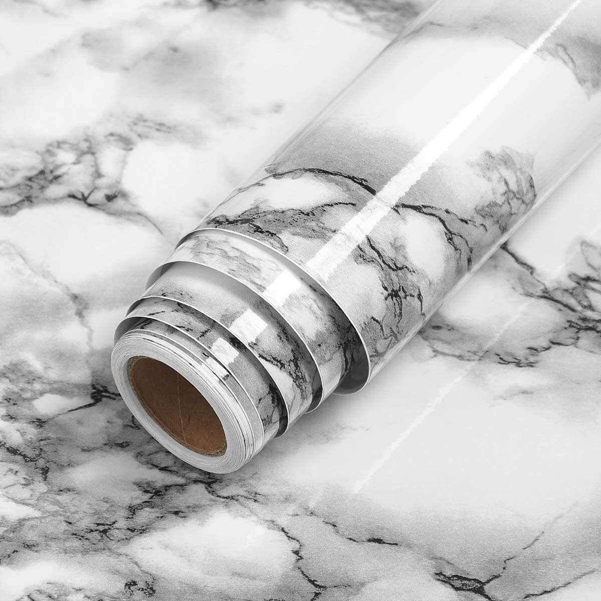 Gloss Marble Granite Wallpaper Vinyl Wrap Film Home White Black Pink Grain Stone gallery