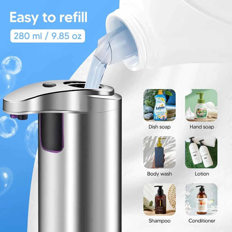 Automatic Touchless Soap Dispenser - 9.47 oz / 280 ml Infrared Sensor Liquid Soa gallery