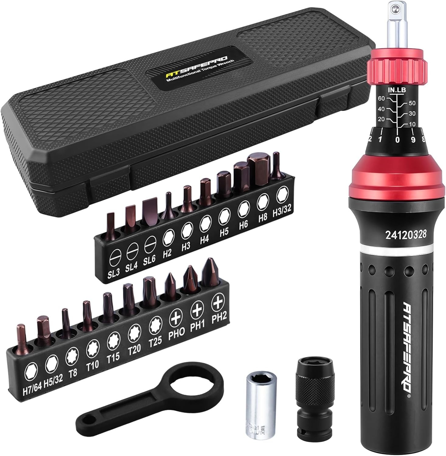 Torque Screwdriver - 10-60 In.Lb,21 Pcs Inch Pound Torque Screwdriver Set - 1/4" gallery