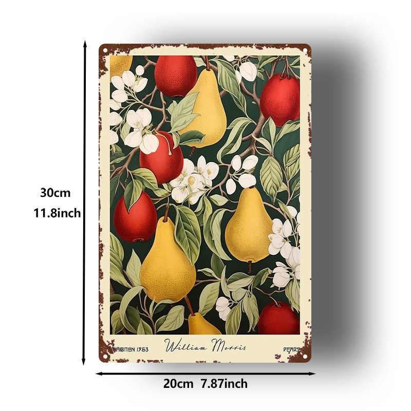 William Morris Pears Metal Sign 8X12 Inches Vintage gallery