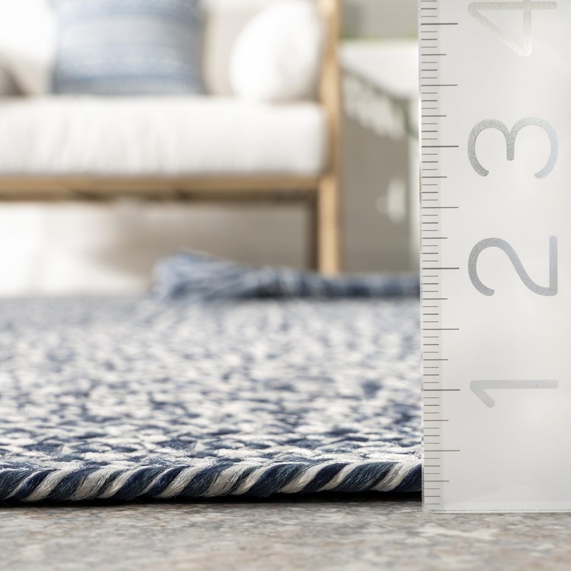 Nuloom 2 X 6 Solid Hand Braided Indoor/Outdoor Area Rug Pet-Friendly High gallery
