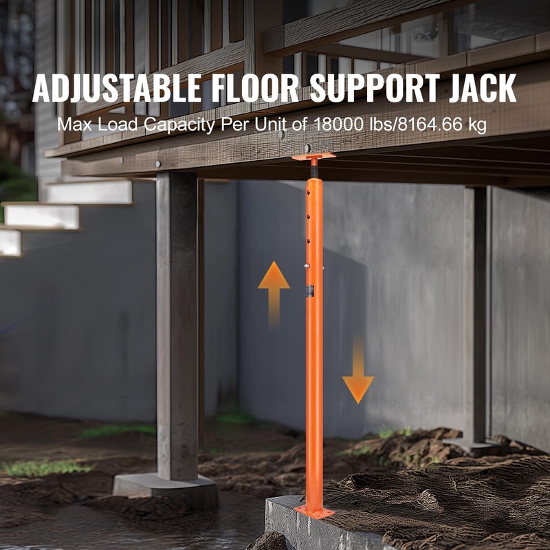 Adjustable Floor Jack Post House Floor Leveling Lift 56"-100" Height Range gallery