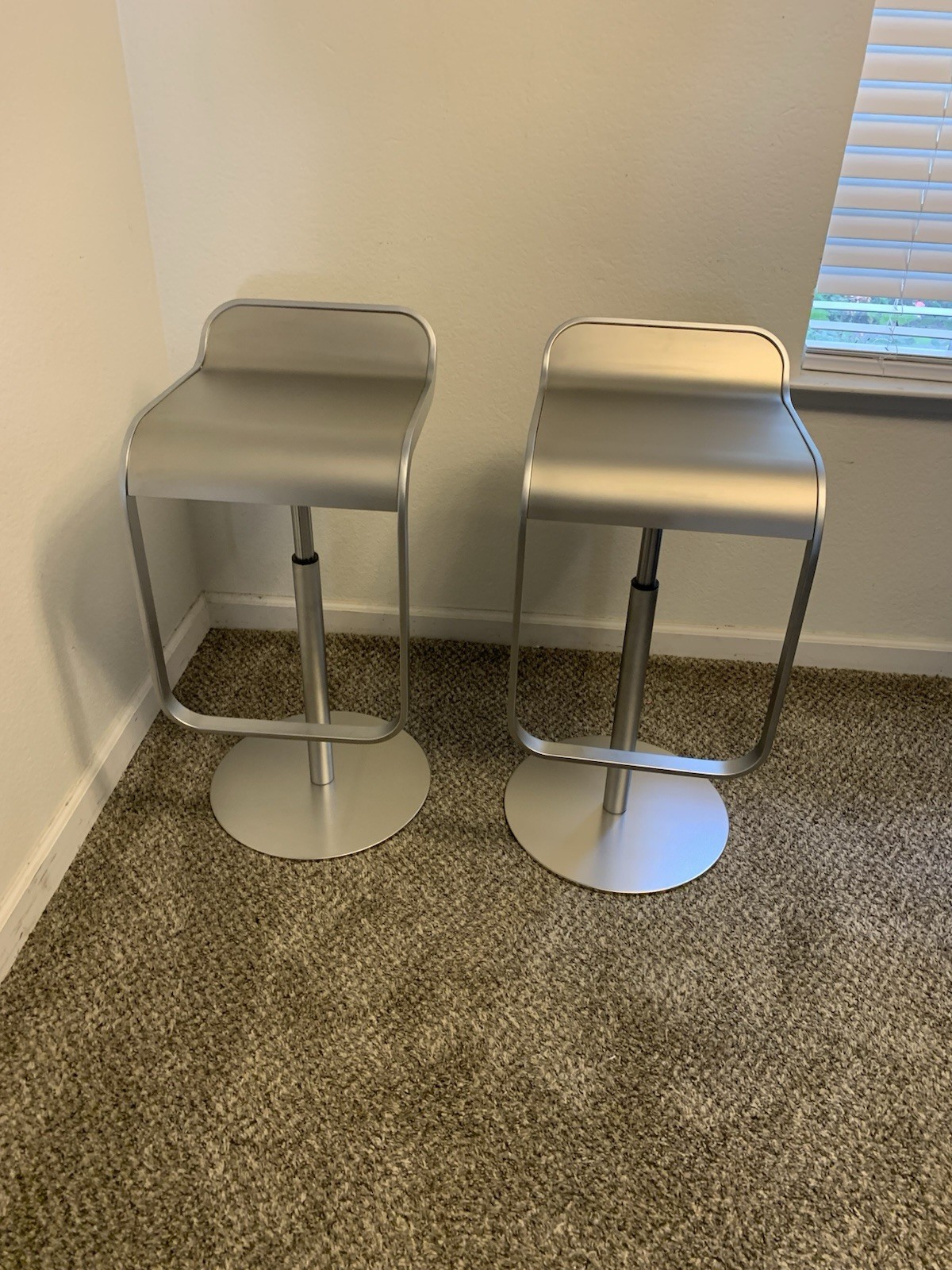 Lapalma Lem Piston Stool Chair Made in Italy Matte Silver Seat Counter Height gallery