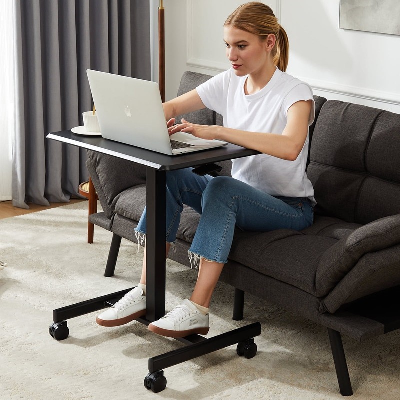 CONCETTA Mobile Standing Desk Rolling Laptop Cart Black FREESHIP gallery