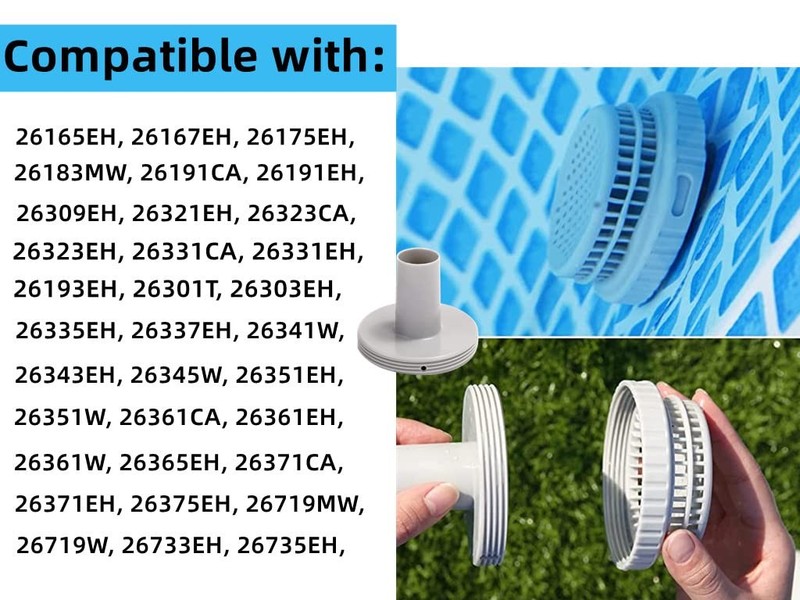 Pool Grid Strainer Connector for Intex 11/4" Inlet Fitting Set of 2 gallery