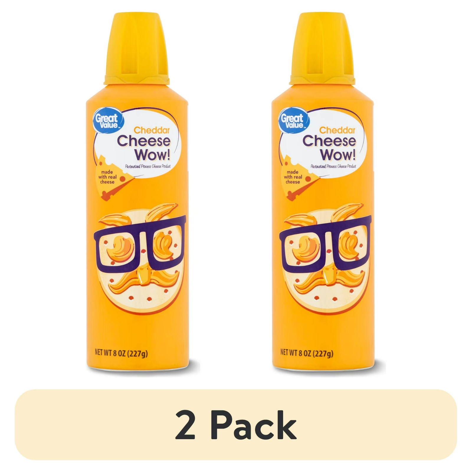 (2 pack) Great Value Cheese Wow! Spray Cheese, Cheddar, 8 oz... gallery