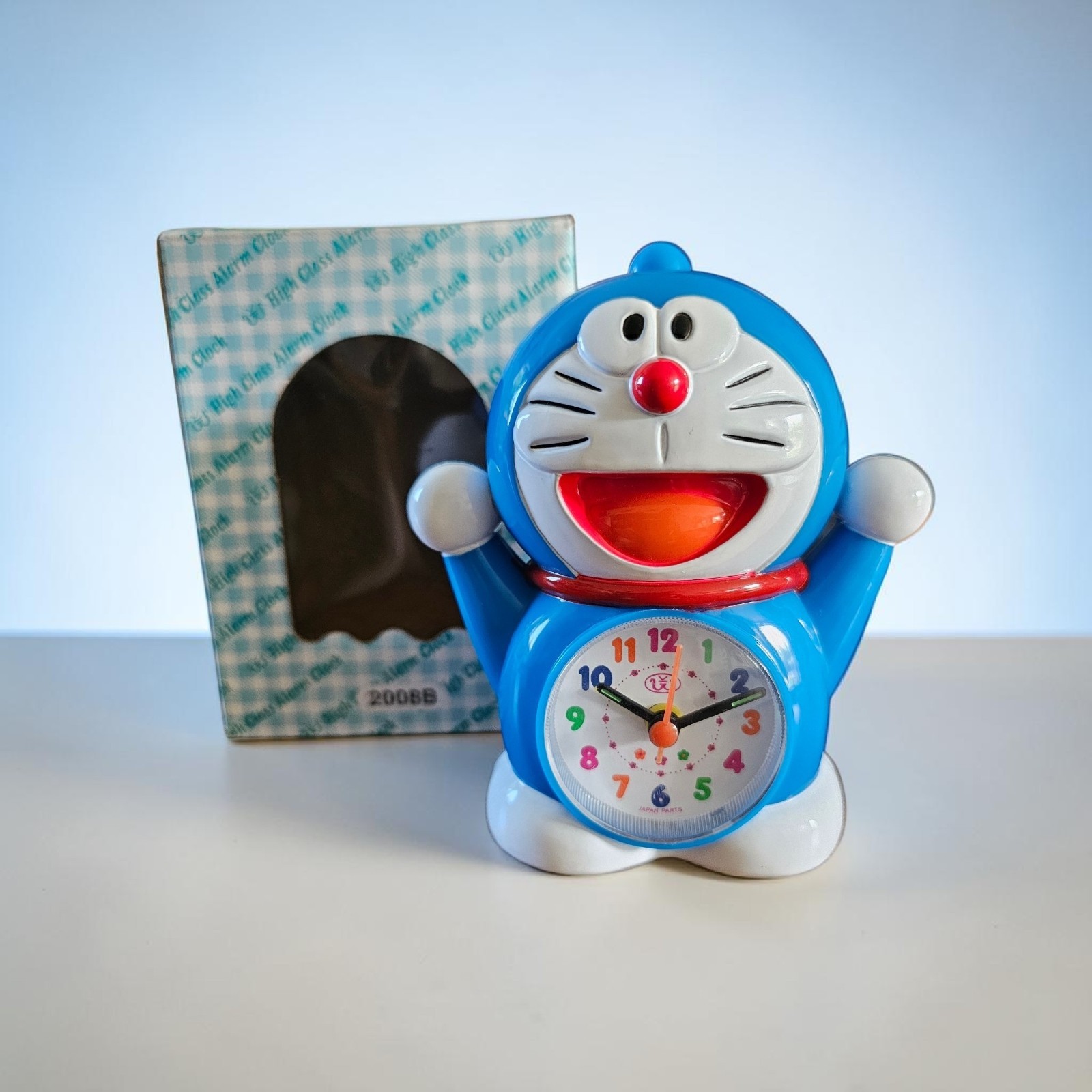 Doraemon Analog Alarm Clock Blue/White/Red Plastic Arabic Numerals MPN 2008B gallery