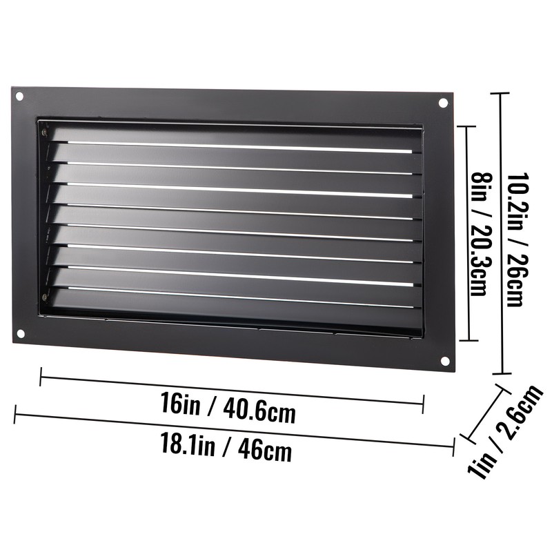 Crawl Space Flood Vent Foundation Flood Vent 8"Height x 16"Width Wall Vent gallery