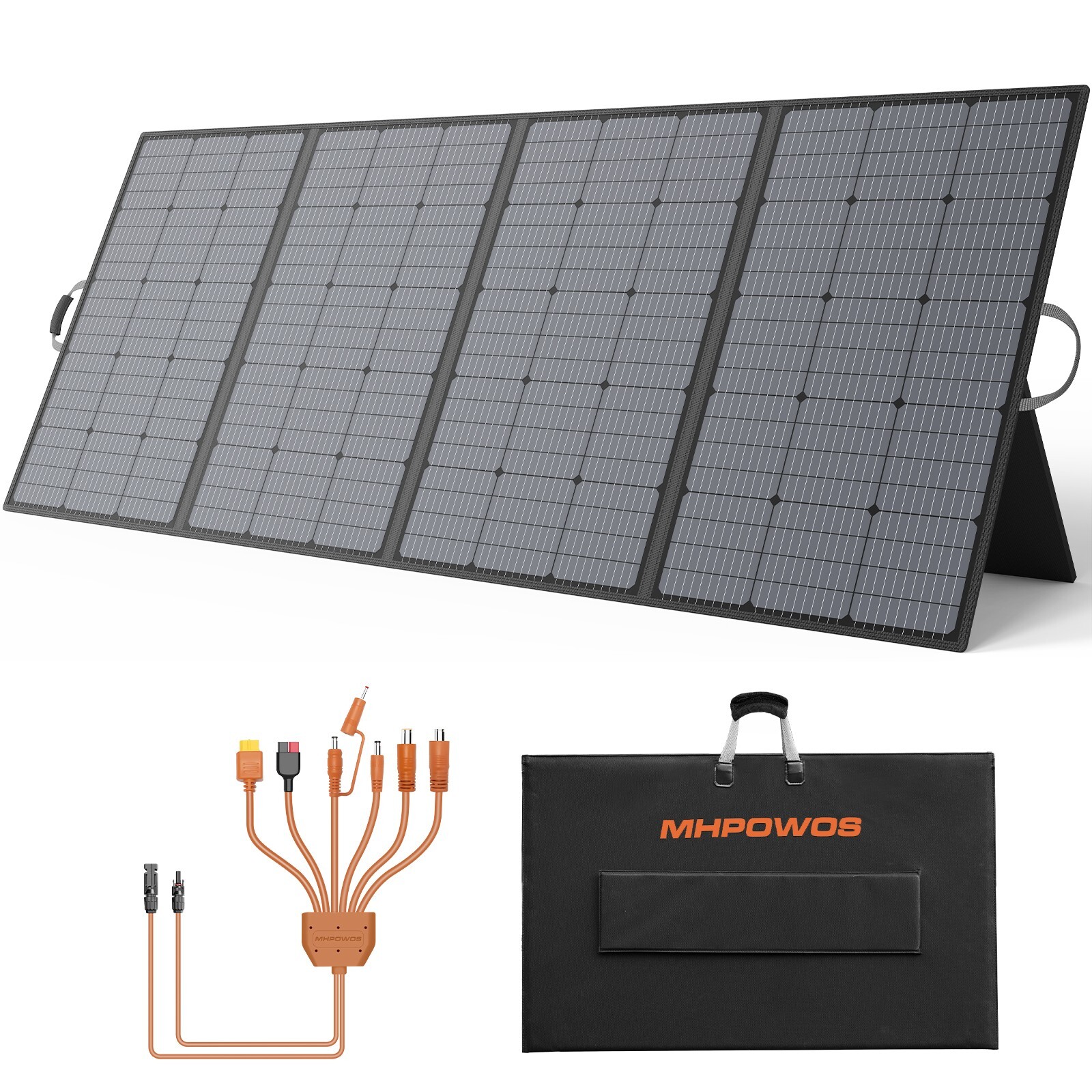 MHPOWOS Camping Solar Panel 400 watt for Anker SOLIX F2000 Anker SOLIX F3800 gallery