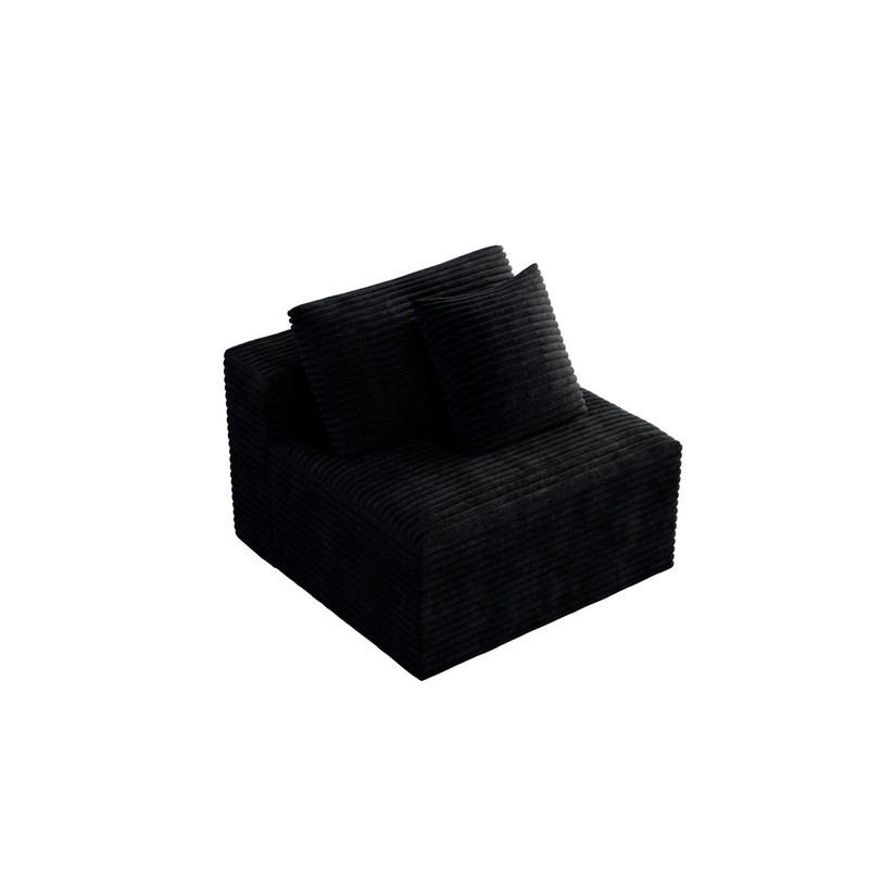 Modular Sectional Couch for Small Space Corduroy Floor Sofa No Assembly Required gallery