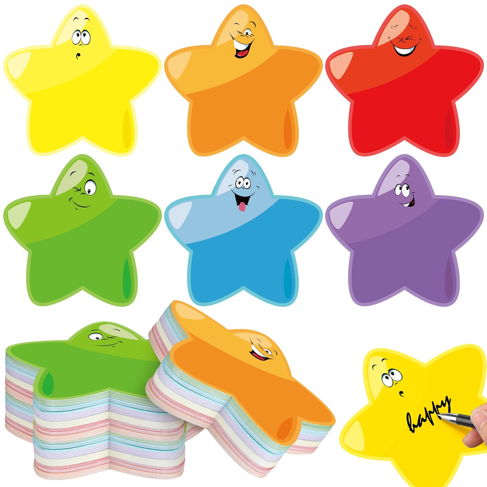 90 PCS 5.9 Inch Assorted Color Star Cutouts Confetti Bulletin Board Classroom gallery
