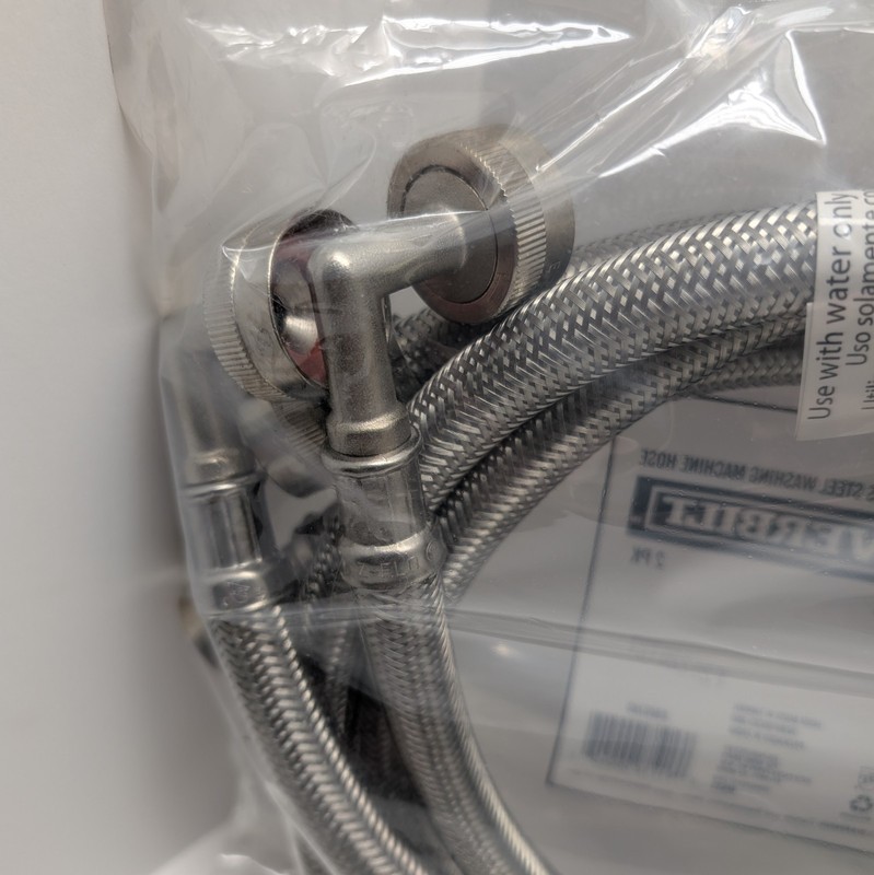 Everbilt 4 ft. Polymer Coated Stainless Steel Washing Machine Connector (2-Pack) gallery