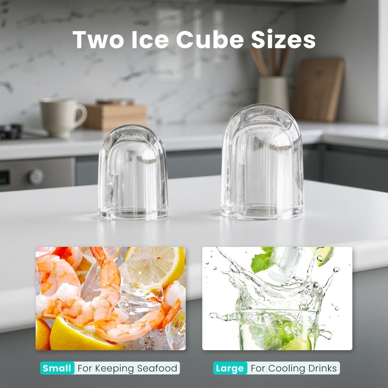 Olixis Countertop Ice Maker Machine Handle Auto-Cleaning Portable Ice Maker gallery