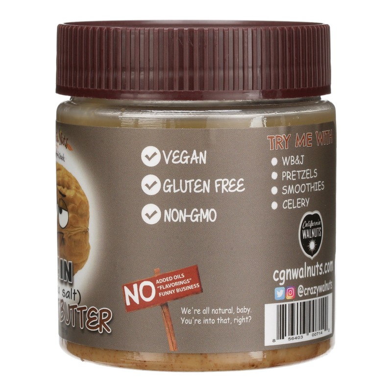 (2-Pack) Crazy Go Nuts Plain W/Sea Salt Walnut Butter, 9 oz gallery