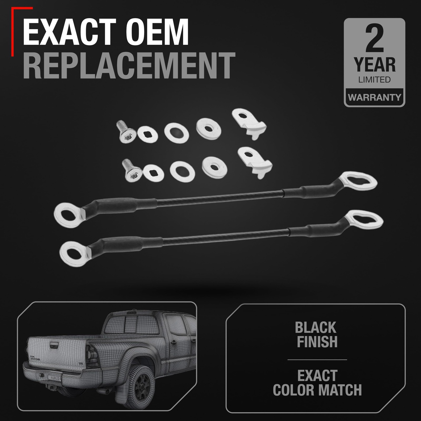 Tailgate Cable Replacement Set, Rear Left & Right Side , Compatible with 2005... gallery
