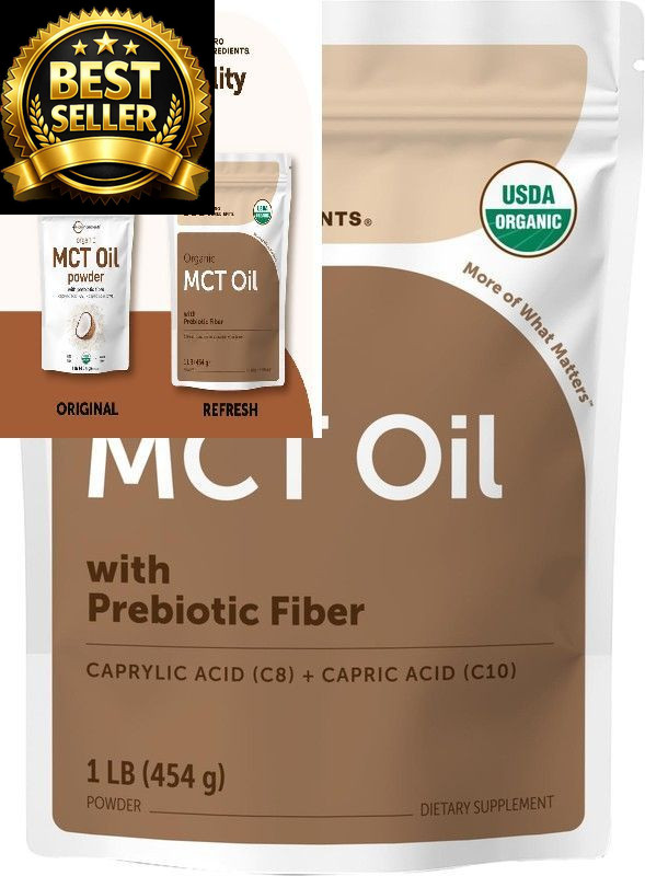 Micro Ingredients Organic MCT Oil Powder with Prebiotic 1 Pound (Pack of 1) gallery