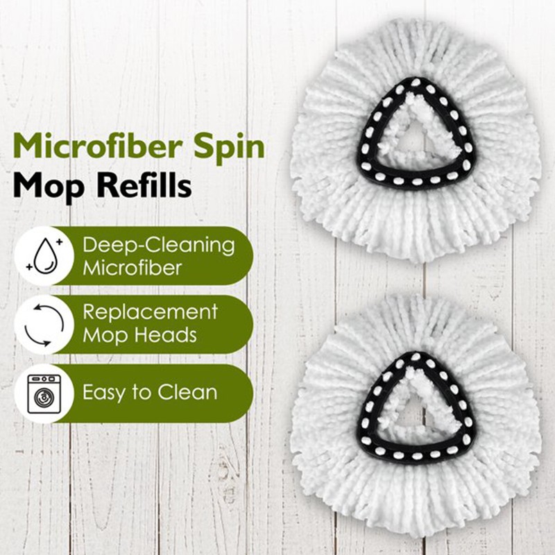 Replacement Microfiber Mop Head Easy Clean Wring Refill For O-Cedar Spin Mop gallery