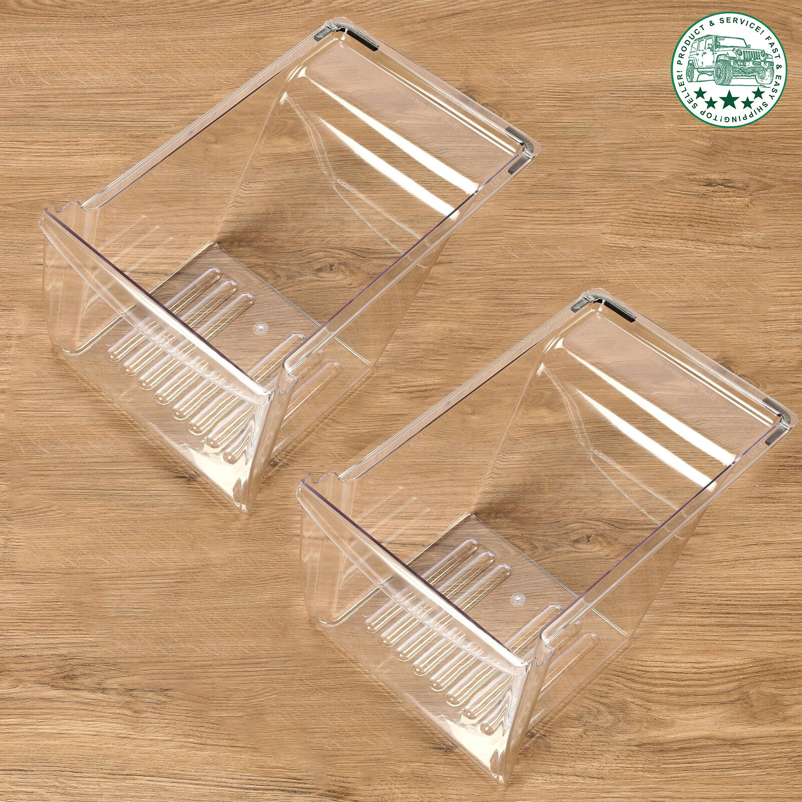 Crisper Drawer Pan Compatible with Frigidaire Refrigerator 240337103 ( 2 Pack ) gallery