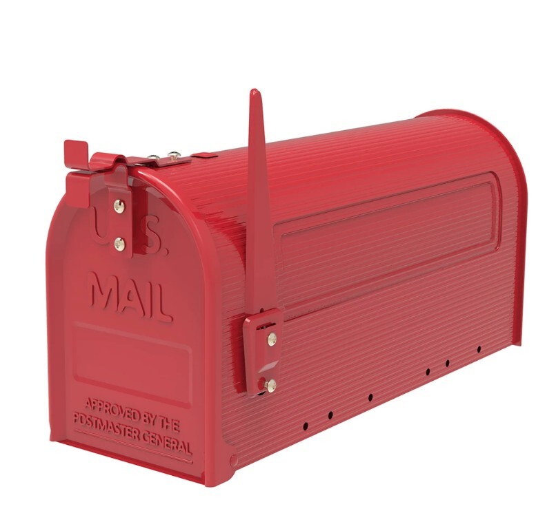 Red Garden mailbox with barnyard styling anti rust with proper care durable gallery