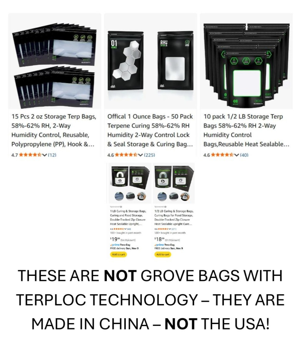 Grove Bags - TerpLoc Curing & Storage Bags - 1 Ounce (28 Grams) - 20 pack gallery