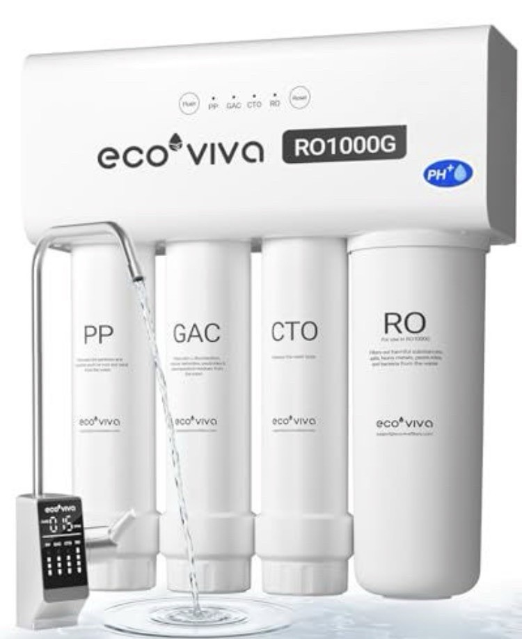 Ecoviva 1000GPD UnderSink Reverse Osmosis System Tankless 9-Stage Alkaline RO gallery