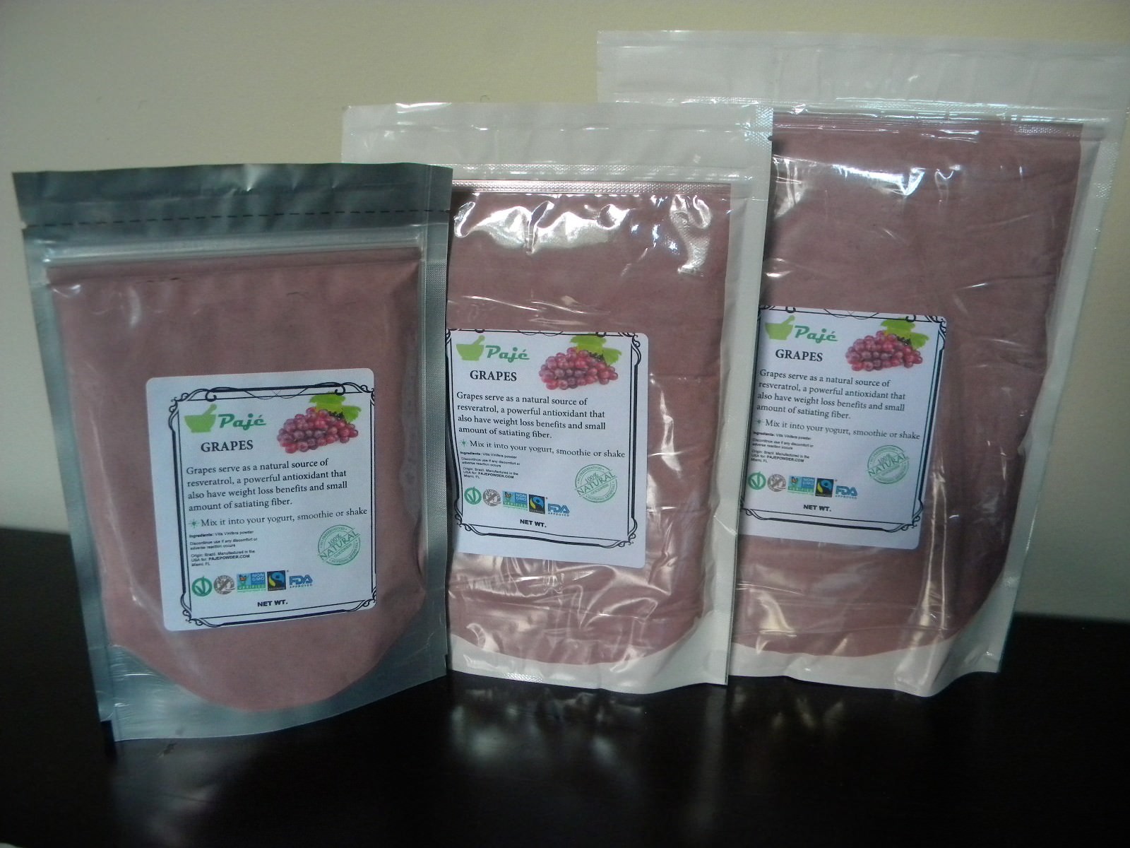 GRAPES powder 16oz 1LB - antioxidant red resveratrol, weight loss - PAJE gallery
