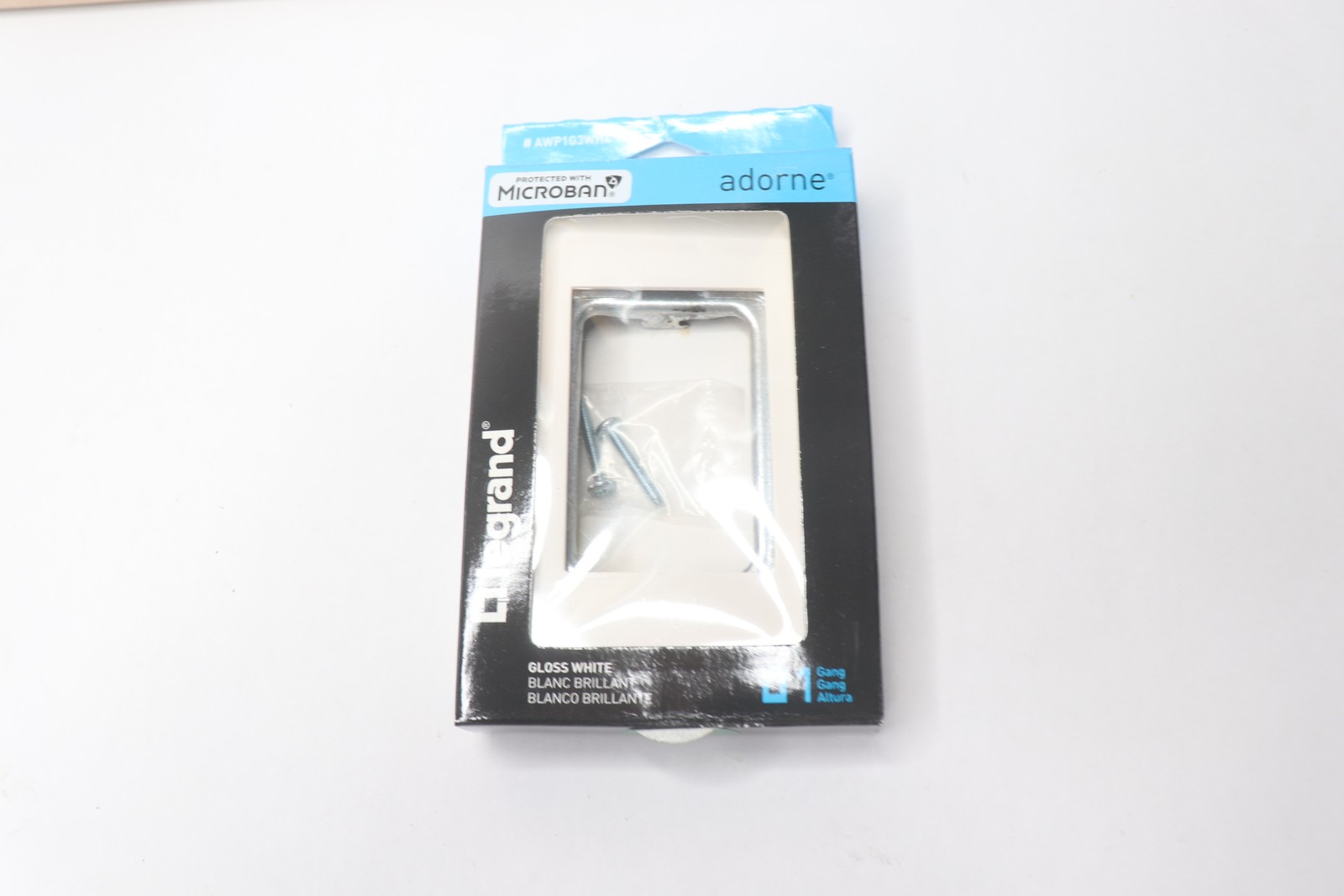 Legrand Decorator/Rocker Wall Plate with Microban Gloss White 1-Gang AWP1G3WH4 gallery