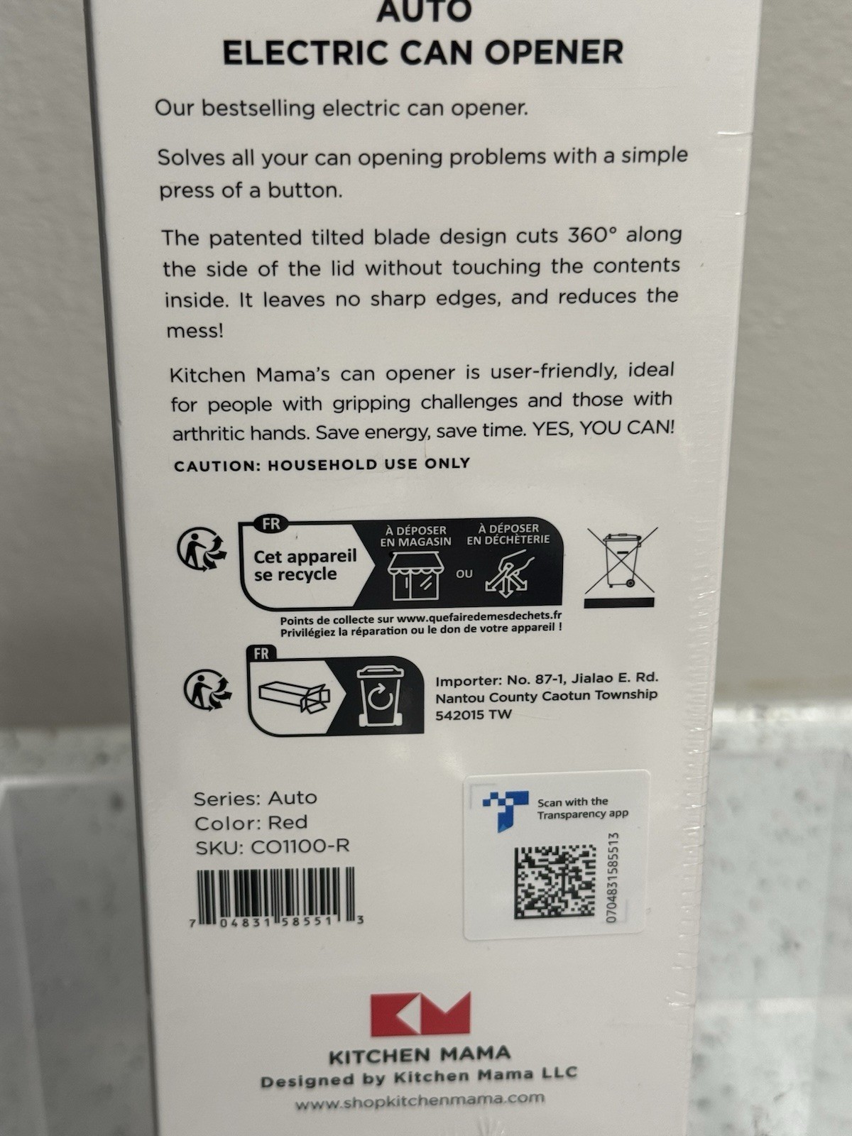 Kitchen Mama Electric Can Opener Portable Battery Operated Handheld Auto Red gallery