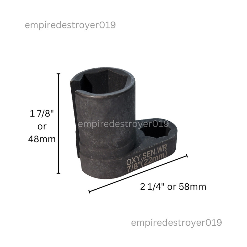 7/8-Inch (22mm) Offset Oxygen O2 Sensor Socket Wrench Removal Tool gallery