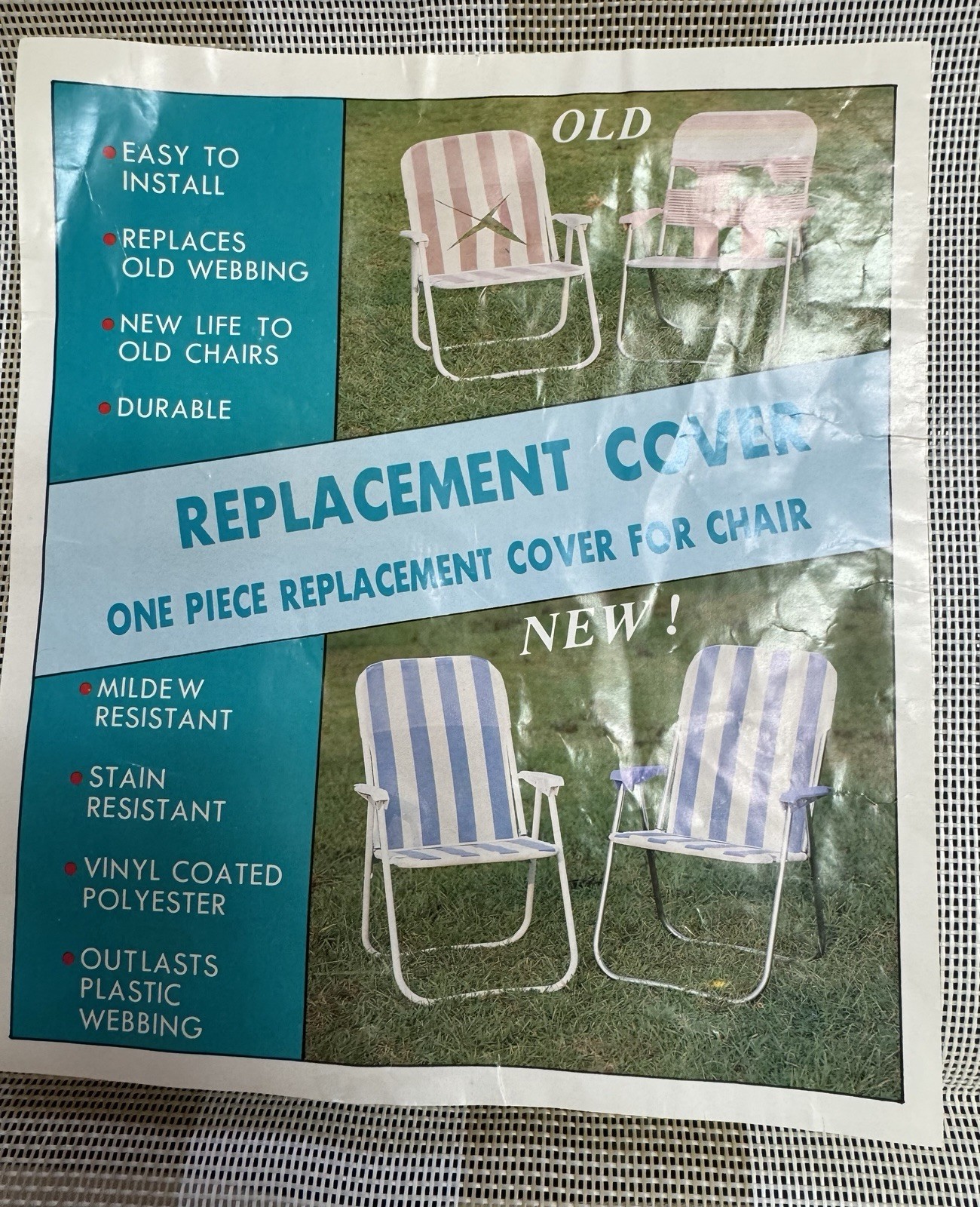VTG Replacement Gold Cover Aluminum Chaise Lounge Lawn Chair RETRO! Lot Of 2. gallery
