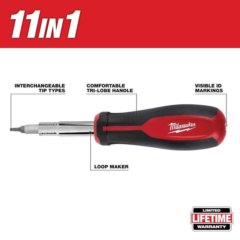 11-In-1 Multi-Tip Combination Screwdriver with Square Drive Bits gallery