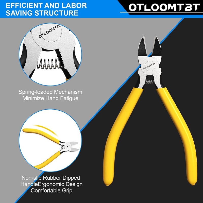 1/2 PCS Wire Cutters Side cutter Cable 6/5" Heavy Duty Cutting pliers Carbide gallery