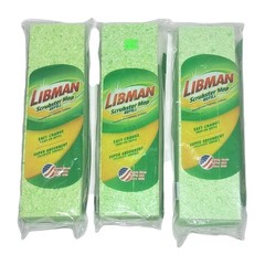 Libman Scrubster Mop Refill Easy Change Snap-On Absorbent Lot of 3 NEW & SEALED