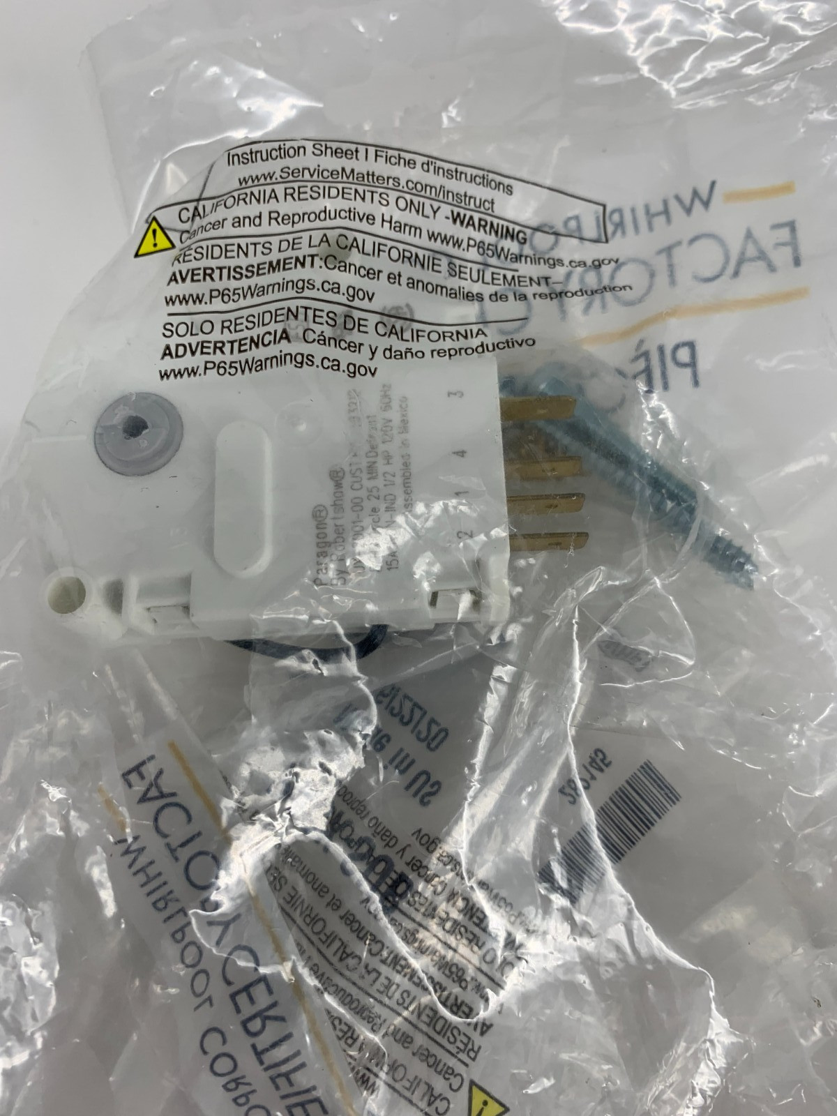 Whirlpool W10822278 Refrigerator Defrost Timer gallery