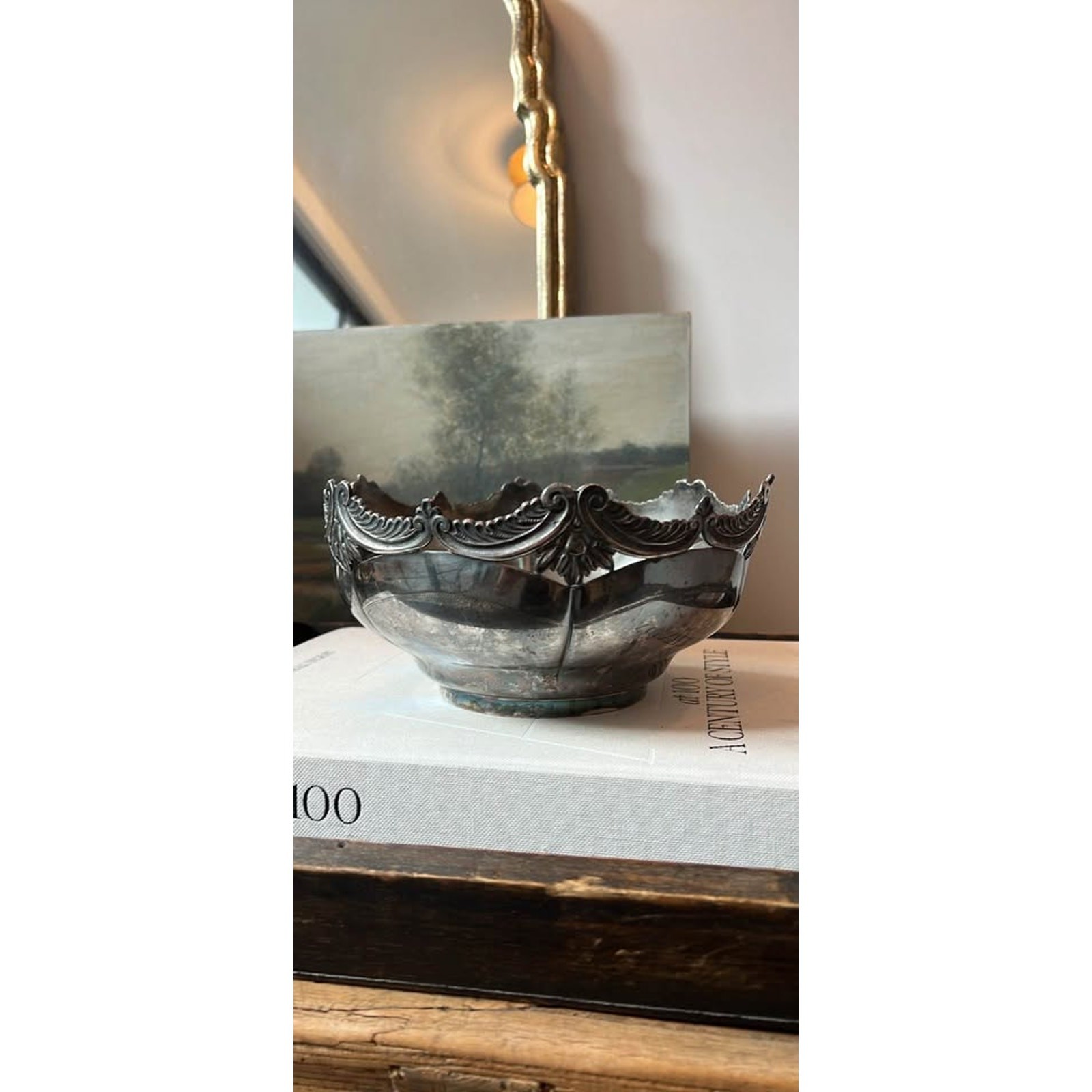 Antique Middletown Plate Co. Quadruple Silver Plate Bowl gallery