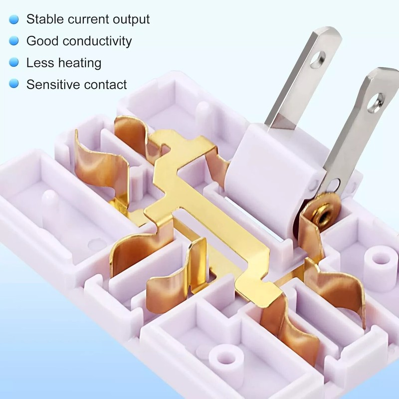 3 Pack AC Flat Wall Outlet Extender Plug Adapter Outlet, Fold-Able 3 Way Wa gallery