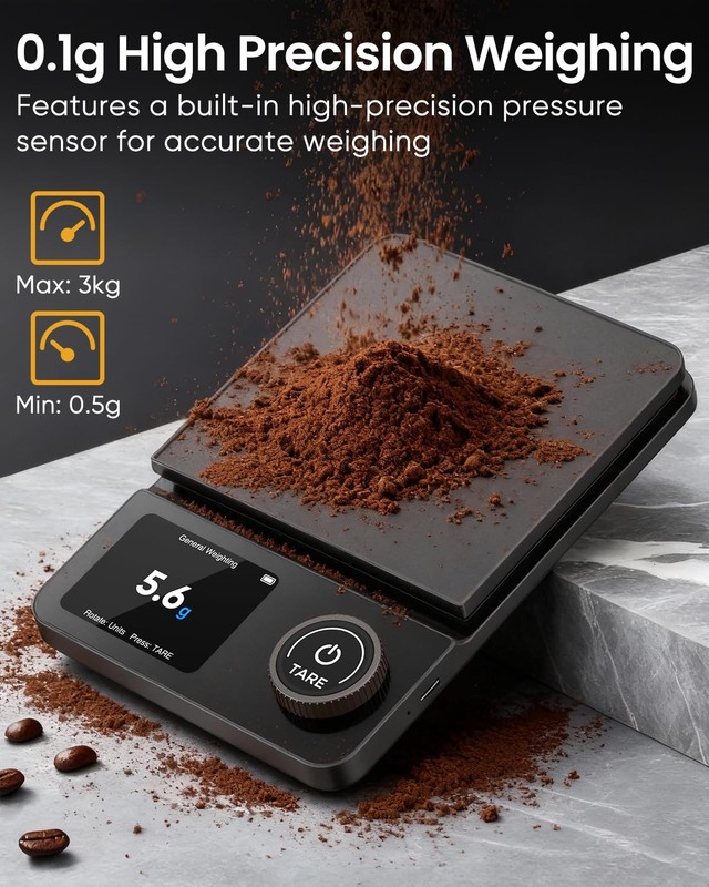 INSMART Coffee Scale with Timer, Bluetooth Espresso Scale with App Sync 5kg/0... gallery